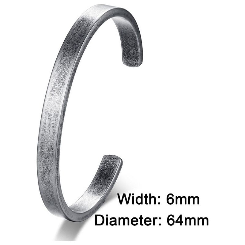 ZORCVENS Women 8mm Width Surface Cuff Bracelet Stainless Steel Bracelet Silver/Gold/Black/Rose Gold Colors - Frimunt Clothing Co.