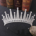 Baroque Vintage Silver or Gold Crystal Flowers Beads Tiaras - Frimunt Clothing Co.