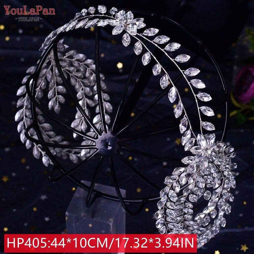 Bride Crown/Hair Vine With Rhinestones Luxury Bridal Headwear Accessories - Frimunt Clothing Co.