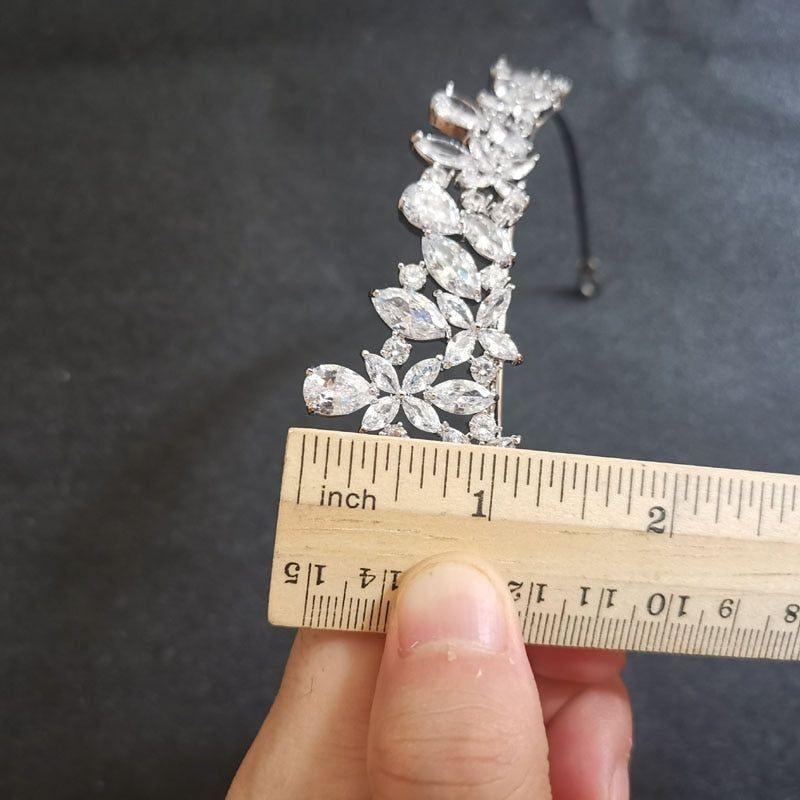 Gorgeous Cubic Zircon Wedding Tiara Headband Queen Princess Pageant Crown Bridal Jewelry - Frimunt Clothing Co.