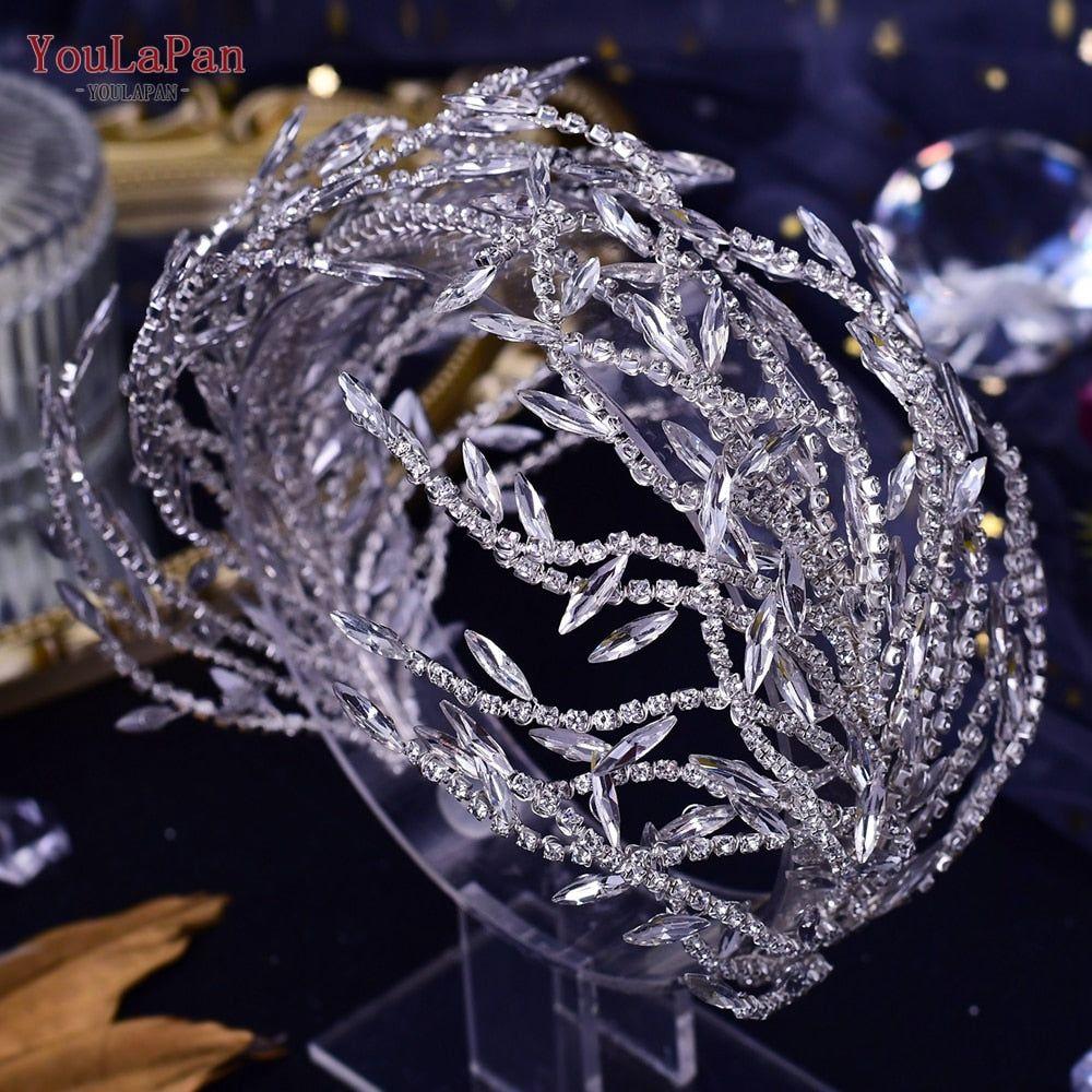 Shiny Rhinestones Bridal Headband Wedding Hair Accessories Handmade - Frimunt Clothing Co.