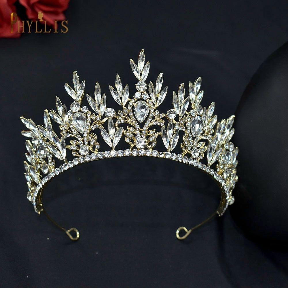 Baroque Crystal Bridal Crowns and Tiaras Hair Jewelry - Frimunt Clothing Co.