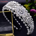 Rhinestone Padded Crystal Hairbands Handmade Beaded Bridal Accessories - Frimunt Clothing Co.