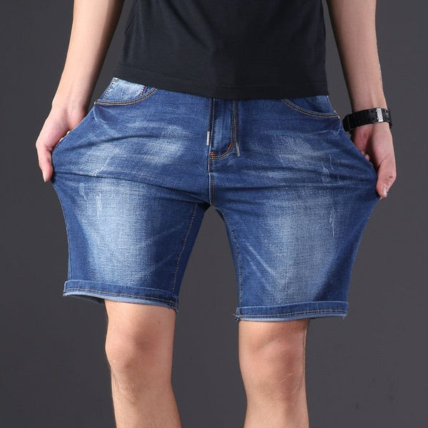 Plus Size Men's Denim Short Pants12XL 13XL 14XL Summer Stretch Straight Cut Jeans - Frimunt Clothing Co.
