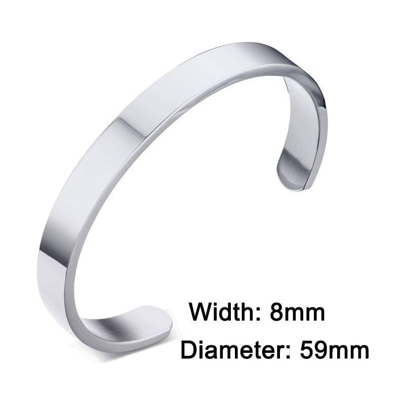 ZORCVENS Unisex Bracelet Cuff Stainless Steel Silver/Gold/Black/Rose Gold - Frimunt Clothing Co.