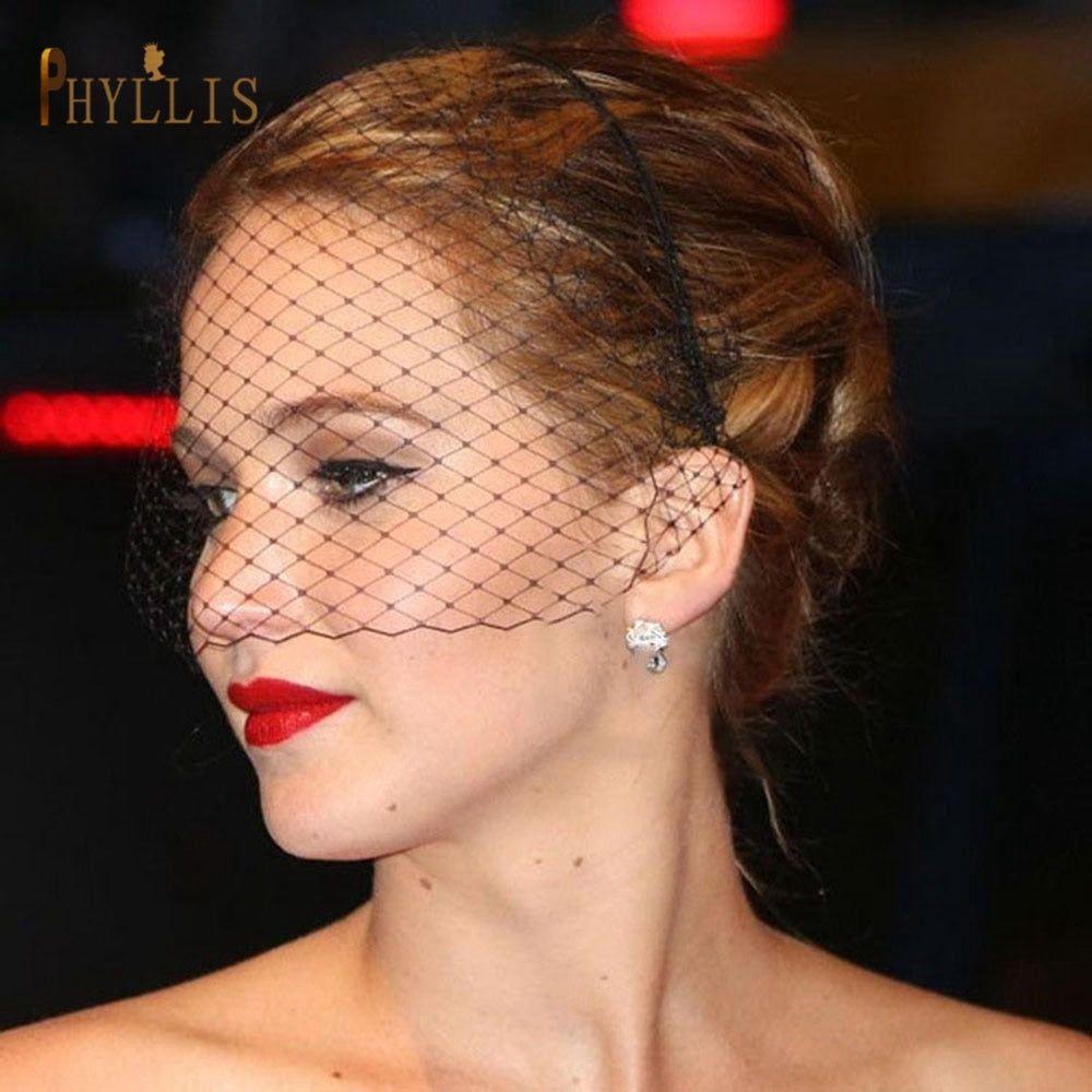 Bridal Birdcage Blusher Veil Crystals Face Veils Fascinator - Frimunt Clothing Co.