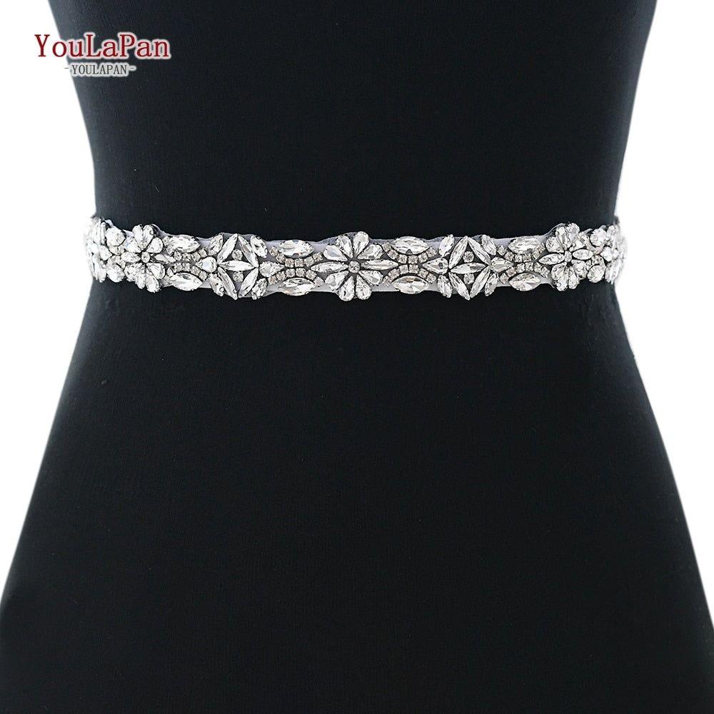 Wedding Dress Belt Rhinestone Sash Belt Crystal Beaded - Frimunt Clothing Co.