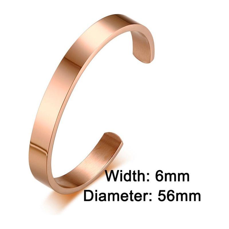 ZORCVENS Women 8mm Width Surface Cuff Bracelet Stainless Steel Bracelet Silver/Gold/Black/Rose Gold Colors - Frimunt Clothing Co.