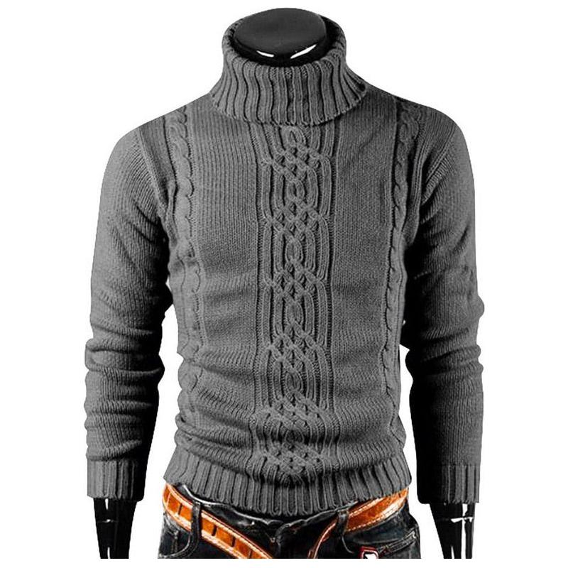 Warm Slim Fit Turtleneck Men's Sweater Pullover Knit Fall Winter Fashion - Frimunt Clothing Co.