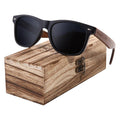 BARCUR Black Walnut Sunglasses Wood Polarized Sunglasses UV400 Protection Eyewear Wooden Original Box - Frimunt Clothing Co.