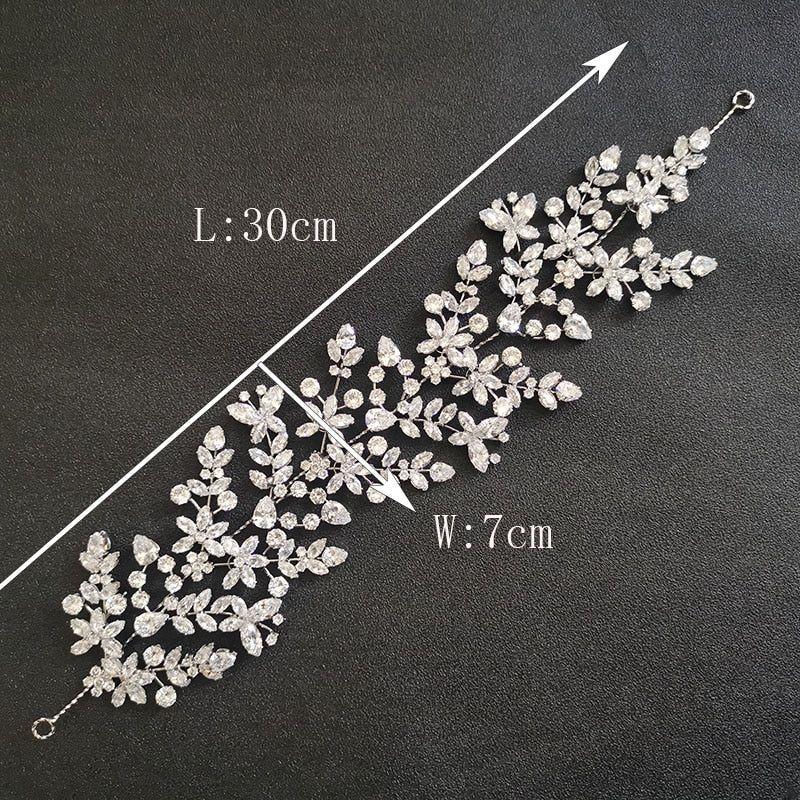 Luxury Flexible Full Cubic Zircon Bridal Tiara Headband Bride Bridesmaids Crown - Frimunt Clothing Co.