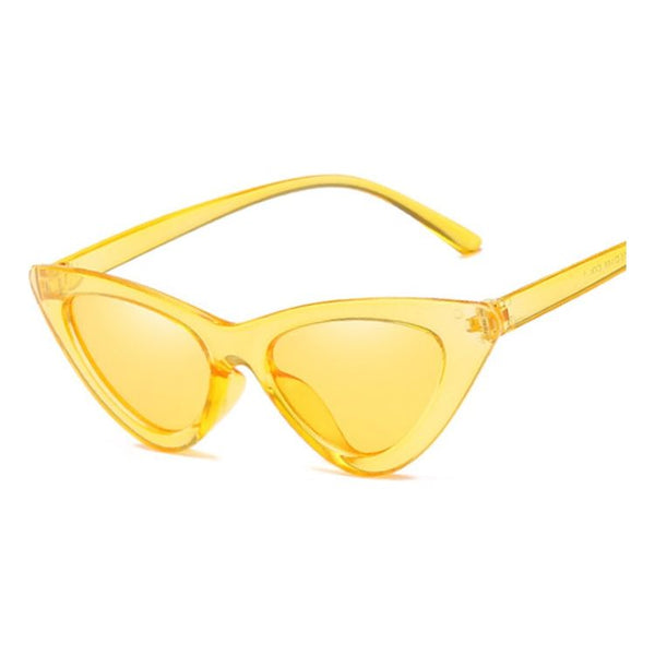 Women's Vintage Leopard Cat Eye Sunglasses Small Frame Brand Designer Ocean Mirror UV400