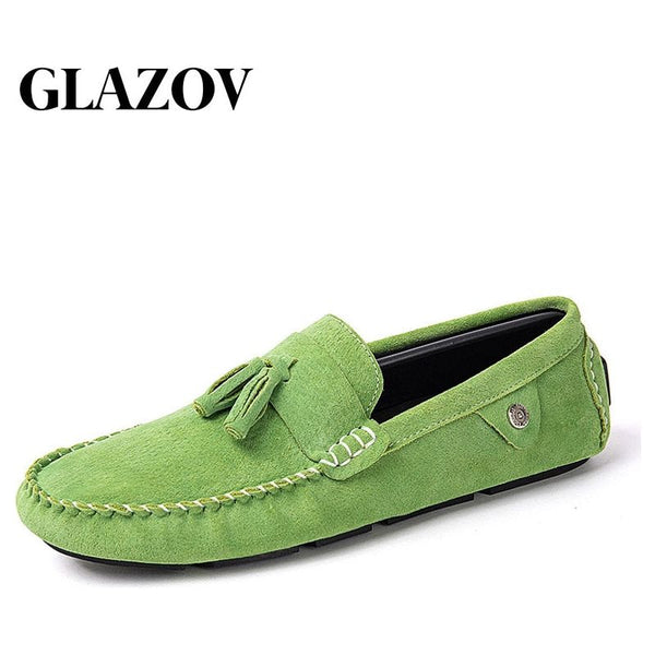 Luxury Brand Fashion Soft Moccasins Men Loafers High Quality Genuine Leather Suede Driving Shoes