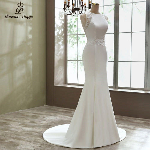 Elysse Elegant Mermaid Style Wedding Dress - Frimunt Clothing Co.