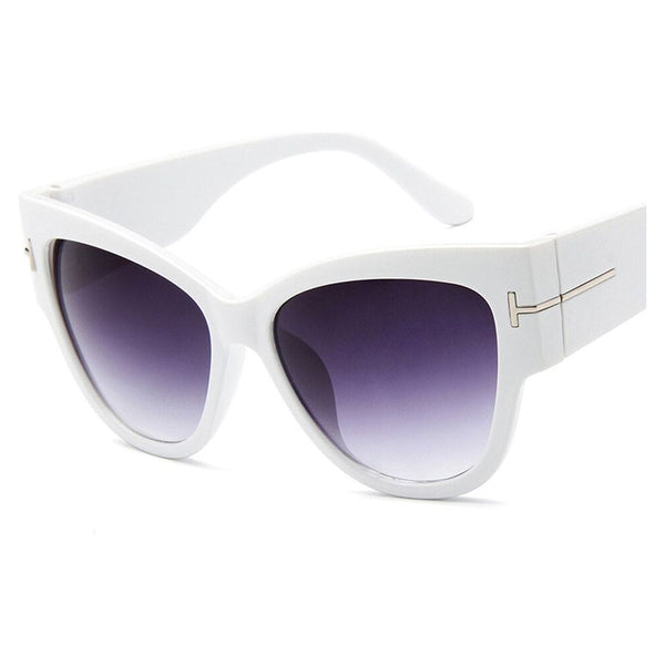 Women's Luxury Designer Fashion Black Cat Eye Sunglasses Gradient UV400 - Frimunt Clothing Co.