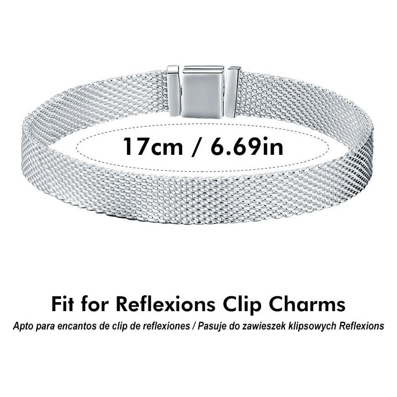 100% Real Sterling Silver 925 Reflexions Bracelet for Women European Luxury Fine Jewelry SCX110 - Frimunt Clothing Co.