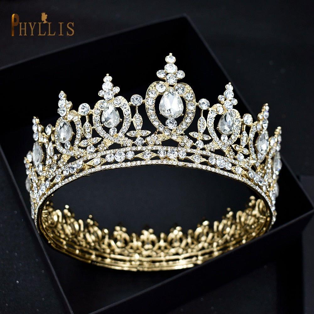Luxury Bridal Crown Pageant Diadem Handmade Bridal Hair Jewelry - Frimunt Clothing Co.