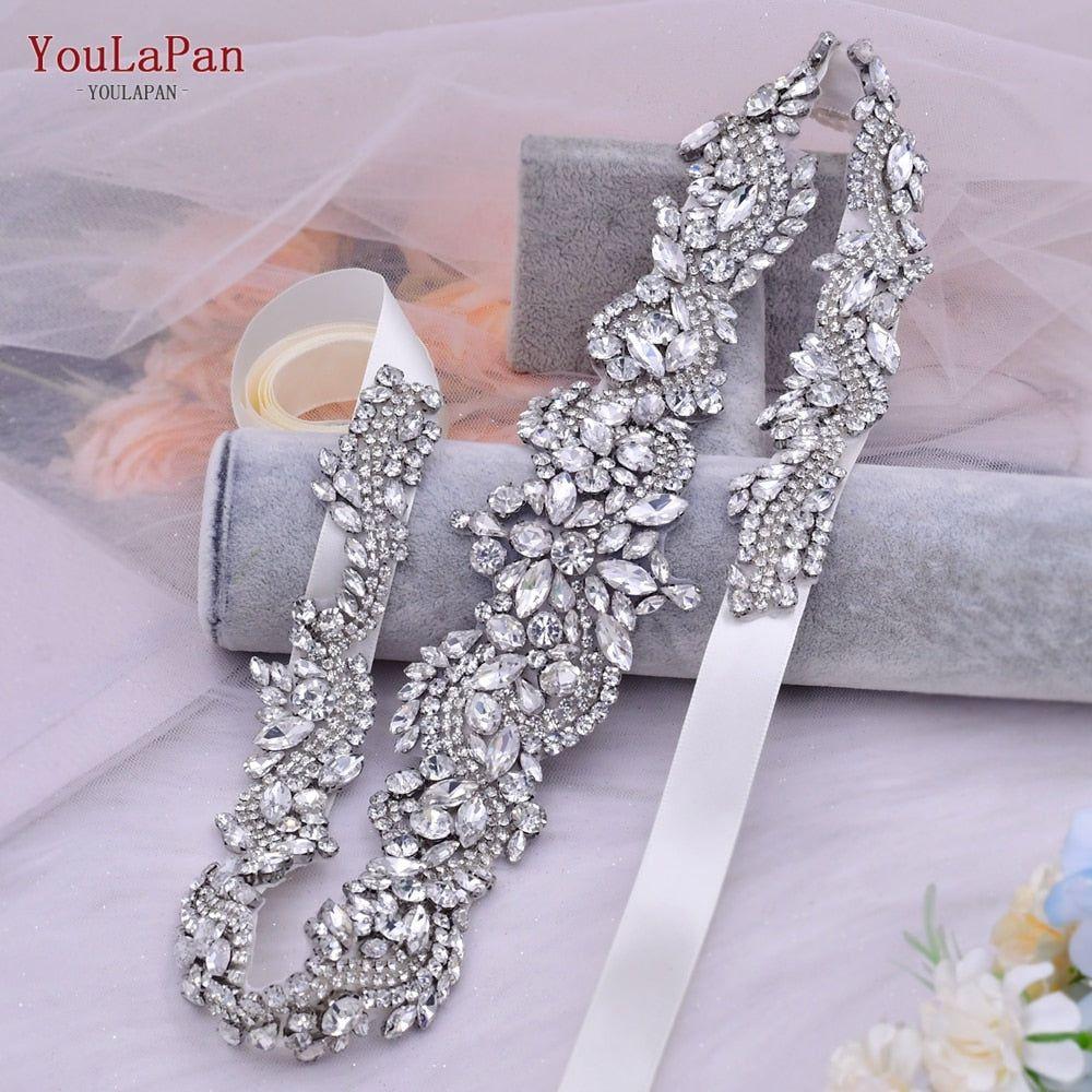 Women's Bridal Belt with Rhinestones Wedding Accessories - Frimunt Clothing Co.