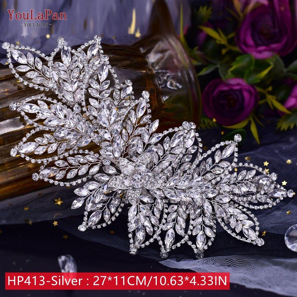 Bride Crown/Hair Vine With Rhinestones Luxury Bridal Headwear Accessories - Frimunt Clothing Co.