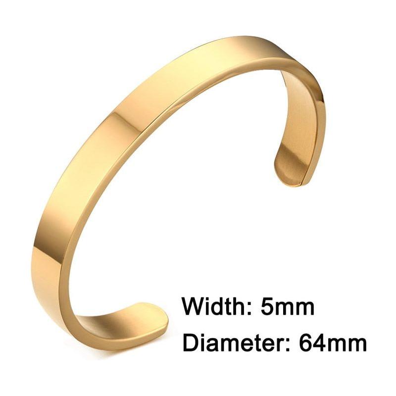 ZORCVENS Unisex Bracelet Cuff Stainless Steel Silver/Gold/Black/Rose Gold - Frimunt Clothing Co.