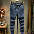 Winter Plus Sizes Warm Fleece Lining Jeans Elastic Waist Thick Pants - Frimunt Clothing Co.