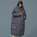 S- 7XL Winter Oversize Warm Duck Down Coat Female X-Long Down Warm Jacket Hooded Cocoon Style - Frimunt Clothing Co.