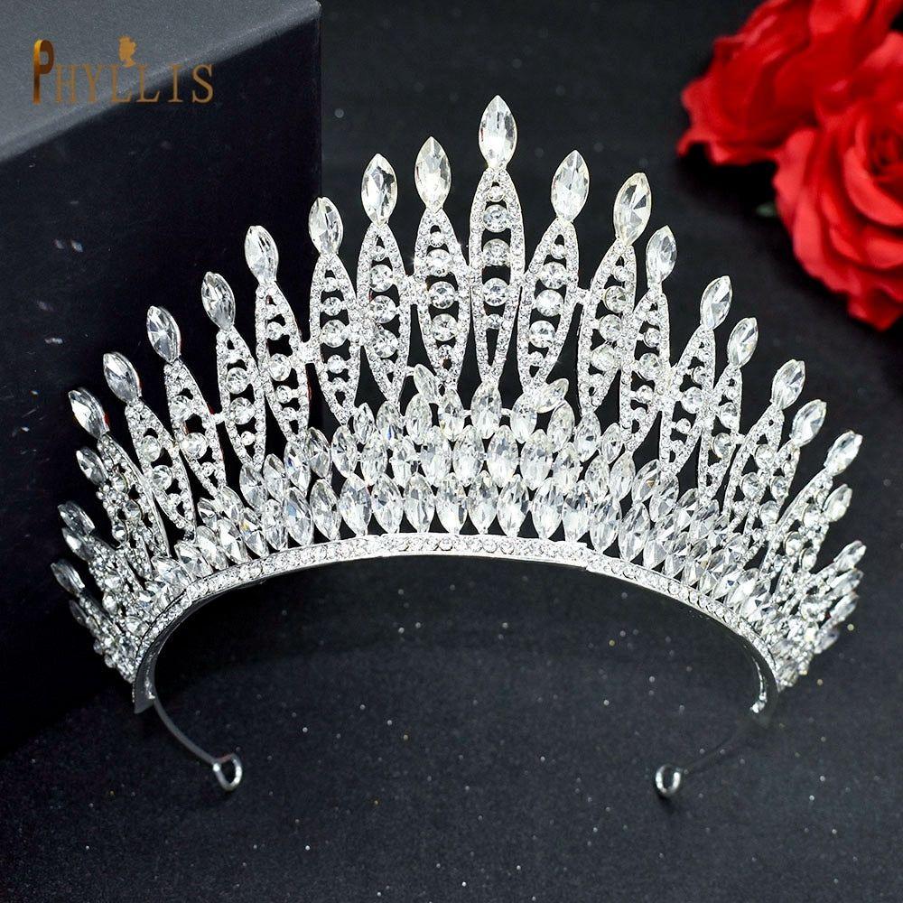 Luxury Crystal Crown Bridal Headwear Tiaras Pageant Hair Jewelry - Frimunt Clothing Co.