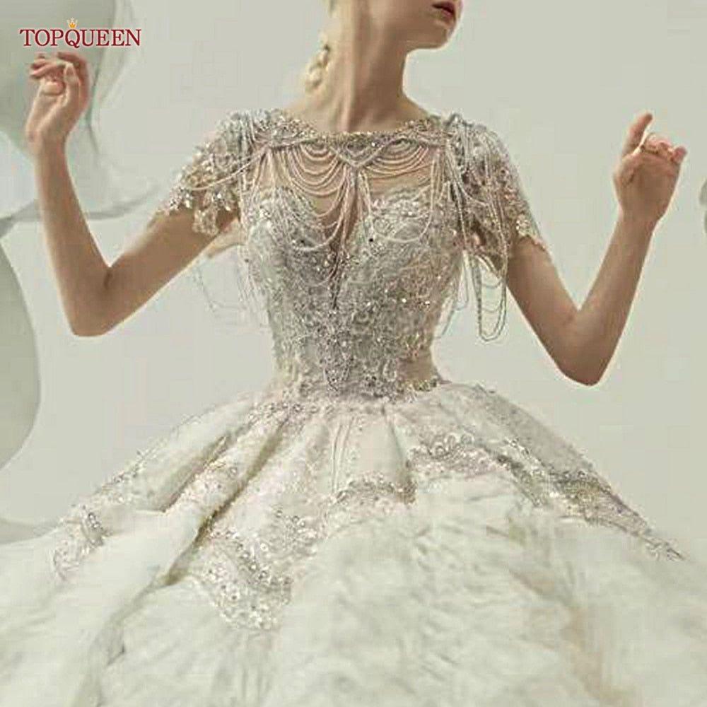 Luxury Bridal Rhinestone Crystals Tassel Shawl - Frimunt Clothing Co.
