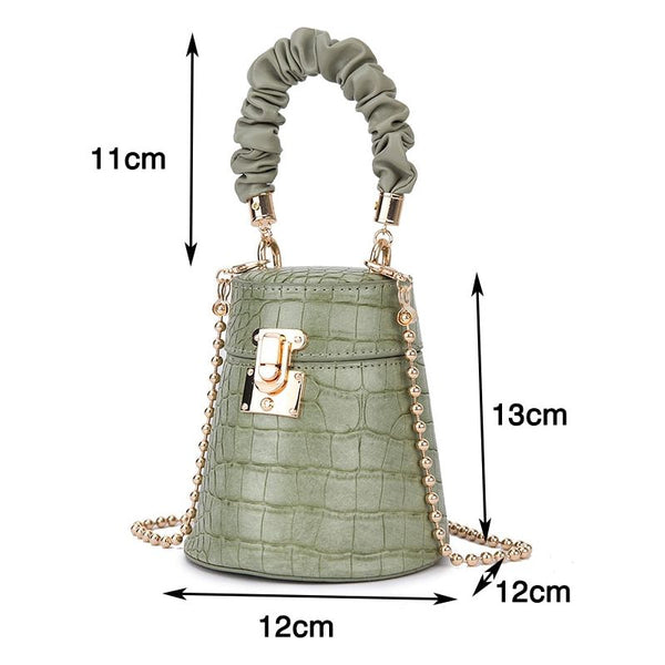 Women's Crocodile Pattern Small Bucket Bag Crossbody 2022 Fashion Purses and Handbags - Frimunt Clothing Co.