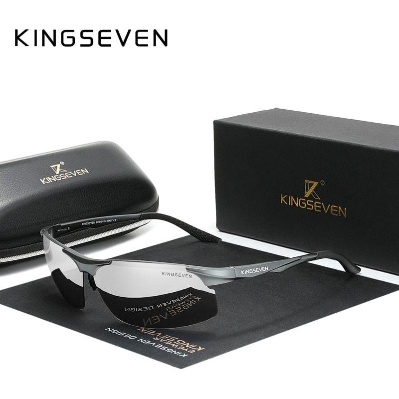 Genuine KINGSEVEN Polarized Men Aluminum Sunglasses Driving Mirror Lens Male Sun Glasses UV400 Eyewear 9126 - Frimunt Clothing Co.