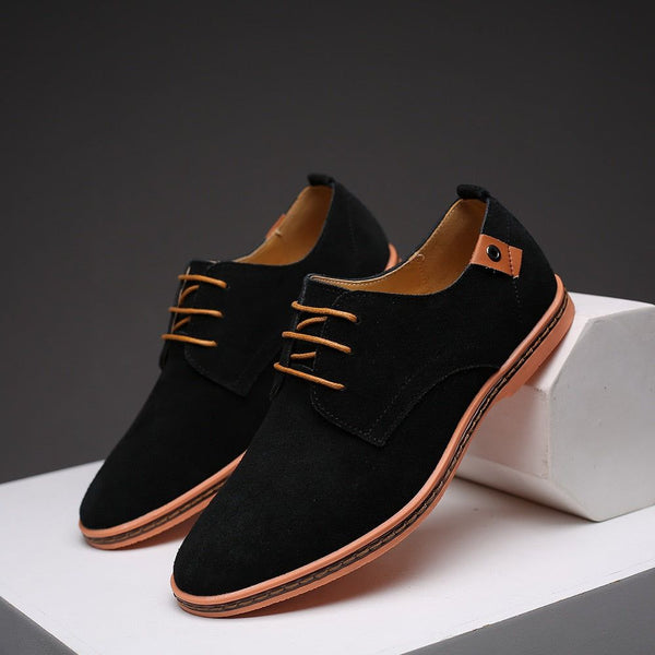 Men's Spring Fashion Lace Up Suede Oxford Shoes Sizes 38-48