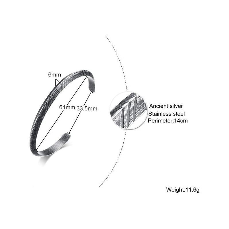 Men Twisted Cuff Bangle Mobius Bracelet Stacking Bangle Stainless Steel Unisex Jewelry - Frimunt Clothing Co.