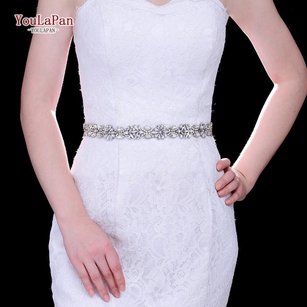 Wedding Dress Belt Rhinestone Sash Belt Crystal Beaded - Frimunt Clothing Co.