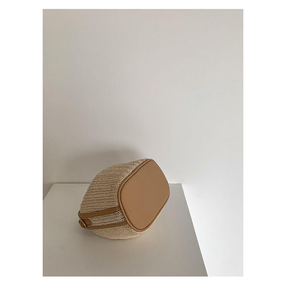 Women's Woven Straw Mini Hobo Bag With Shoulder Crossbody Strap Summer Beige - Frimunt Clothing Co.