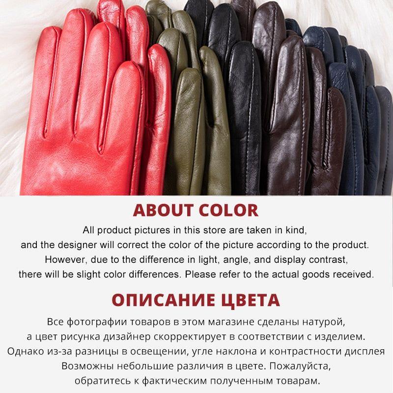 New Fashion Leather Gloves Short Style For Women Wrist Adjustable Winter Warm Gloves, Touchscreen Gloves - Frimunt Clothing Co.