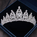Baroque Vintage Silver or Gold Crystal Flowers Beads Tiaras - Frimunt Clothing Co.