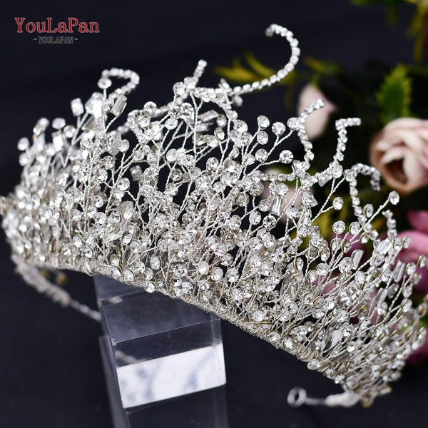 Colorful Rhinestone Bridal Jewelry Luxury Crystal Bridal Crown Tiaras - Frimunt Clothing Co.