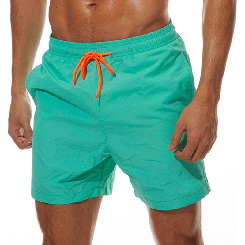 Men's Quick Dry Swim Shorts Drawstring Elastic Waist Side Pockets Beach Volleyball - Frimunt Clothing Co.