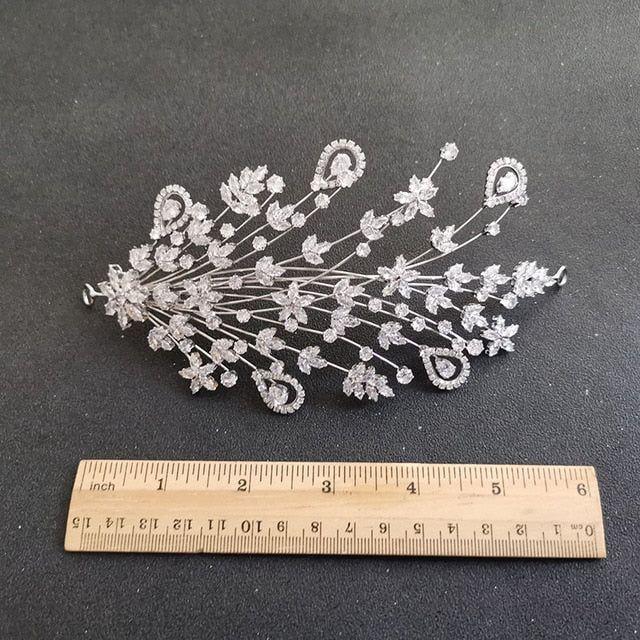 Luxury Flexible Full Cubic Zircon Bridal Tiara Headband Bride Bridesmaids Crown - Frimunt Clothing Co.