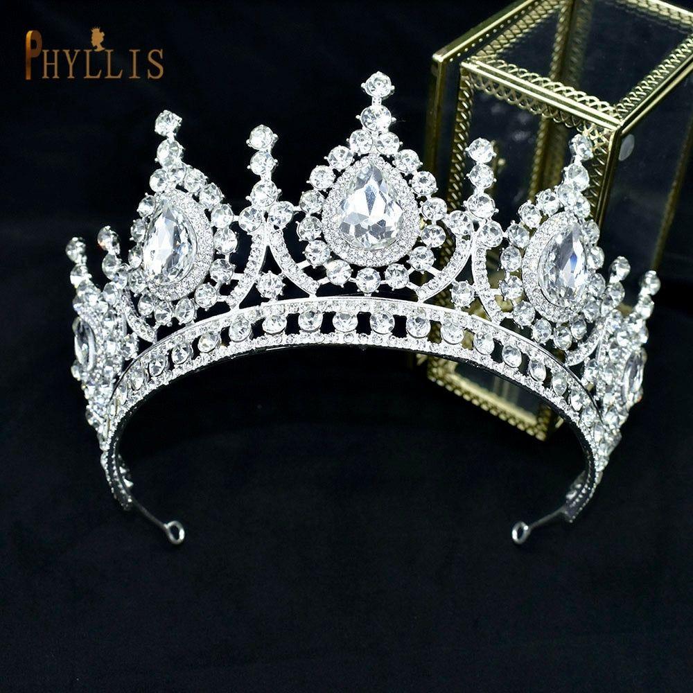 Luxury Bridal Crown Pageant Diadem Handmade Bridal Hair Jewelry - Frimunt Clothing Co.