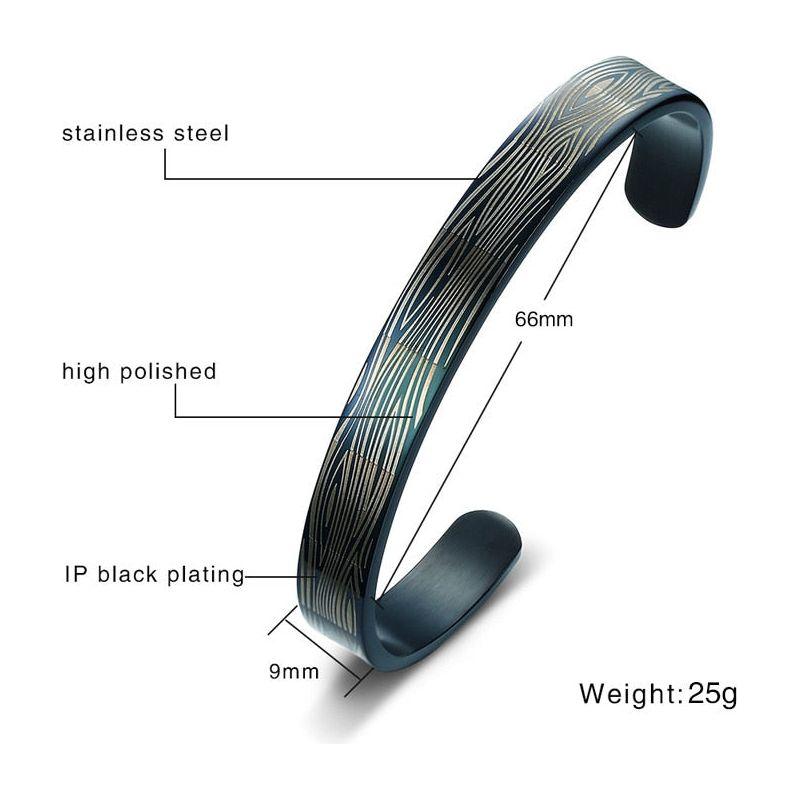 ZORCVENS Women 8mm Width Surface Cuff Bracelet Stainless Steel Bracelet Silver/Gold/Black/Rose Gold Colors - Frimunt Clothing Co.