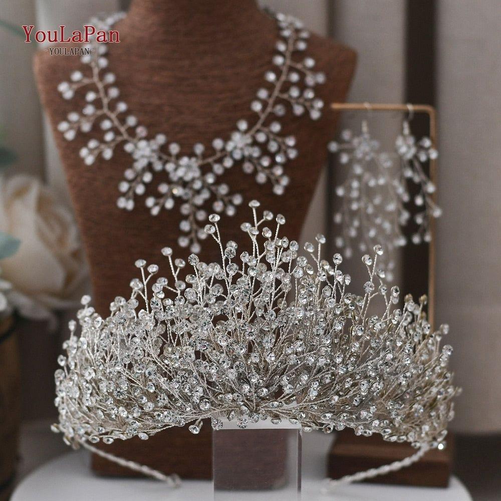 Colorful Rhinestone Bridal Jewelry Luxury Crystal Bridal Crown Tiaras - Frimunt Clothing Co.