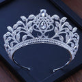 Baroque Vintage Silver or Gold Crystal Flowers Beads Tiaras - Frimunt Clothing Co.
