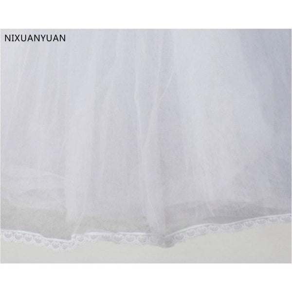 White 4/8 Layers Tulle Petticoat Wedding Dress Underskirt A-Line/Ball Gown - Frimunt Clothing Co.