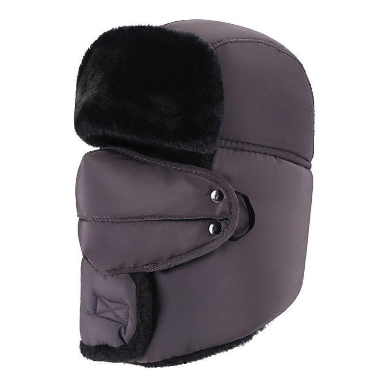 Women's Unisex Snow Very Warm Winter Hat Ears Protection Face Faux Fur Bomber Cap With Ear Flaps Windproof Mask Cold Hunting Hats - Frimunt Clothing Co.