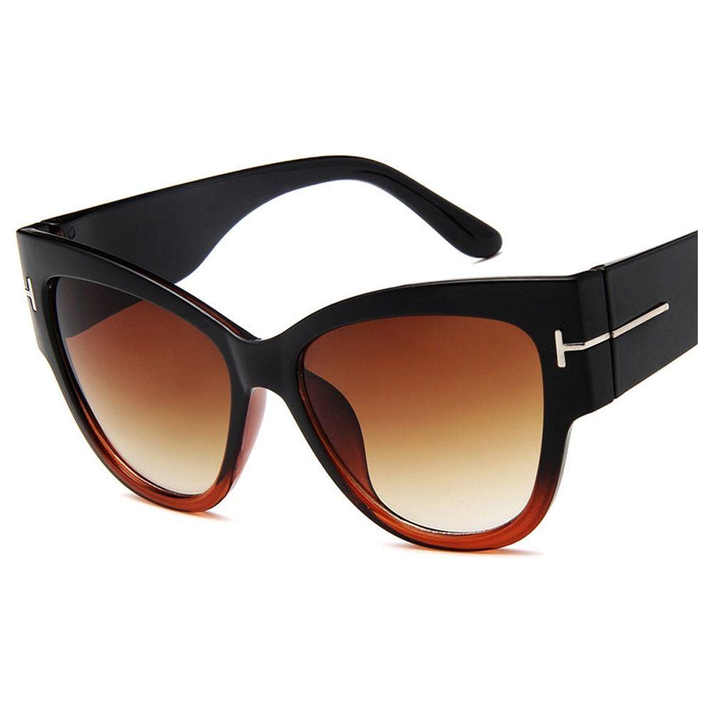 Women's Luxury Designer Fashion Black Cat Eye Sunglasses Gradient UV400 - Frimunt Clothing Co.