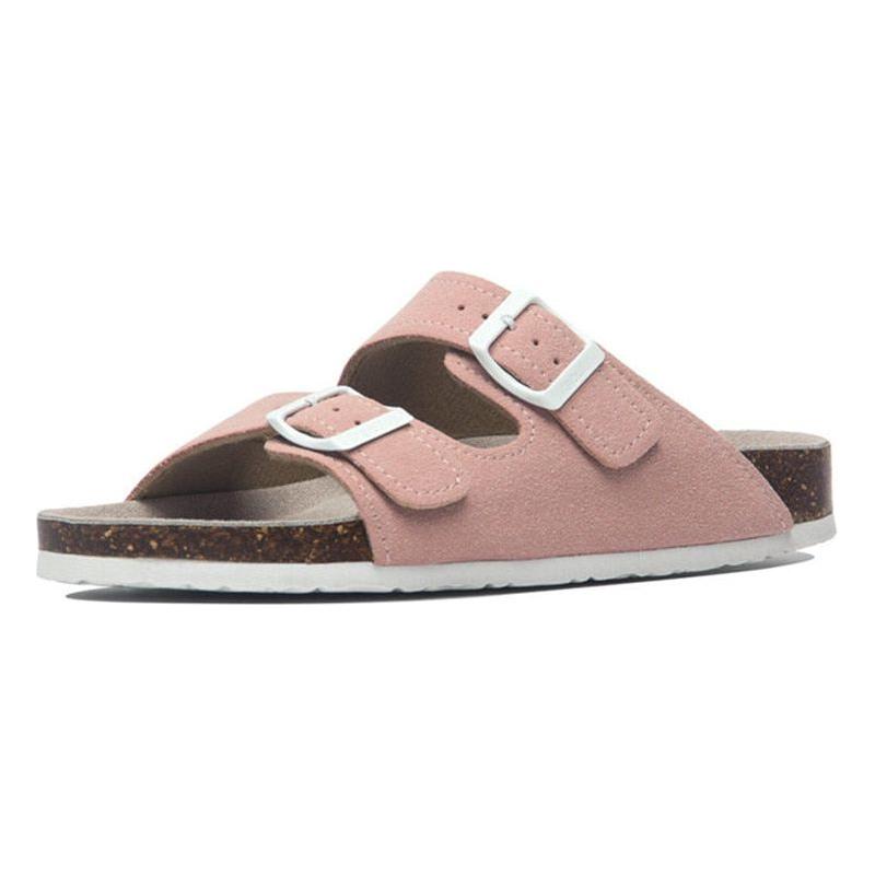 Summer Men's Cork Sandals Genuine Suede Leather Mule Clogs With Two Buckle Beach Slides Birkenstock Style For Men Sizes up to 45 - Frimunt Clothing Co.