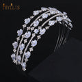Zircon Princess Wedding Bridal Tiaras and Crowns Pageant Hair Jewelry Headpieces - Frimunt Clothing Co.