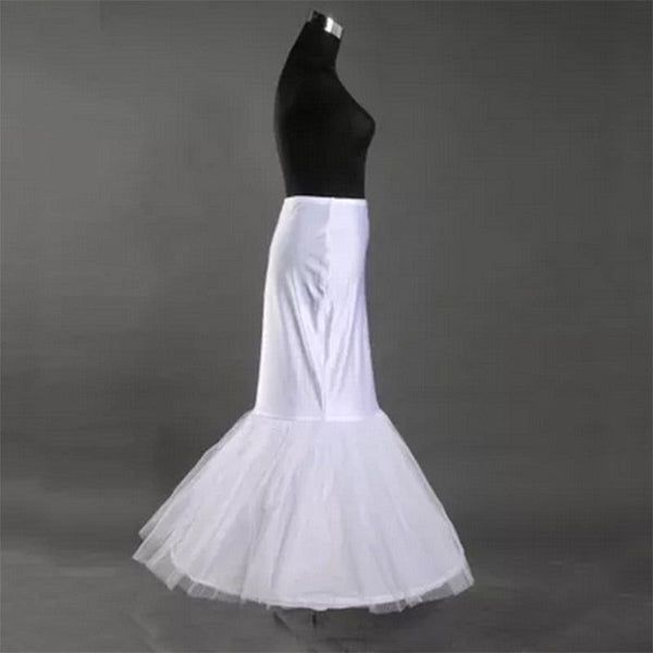 One Hoop Fishtail Mermaid Underskirt Wedding Dress Crinoline Bridal Petticoat - Frimunt Clothing Co.