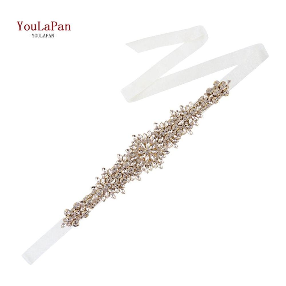 Elegant Golden Crystal Bridal Gown Belt Luxury Wedding Accessories - Frimunt Clothing Co.